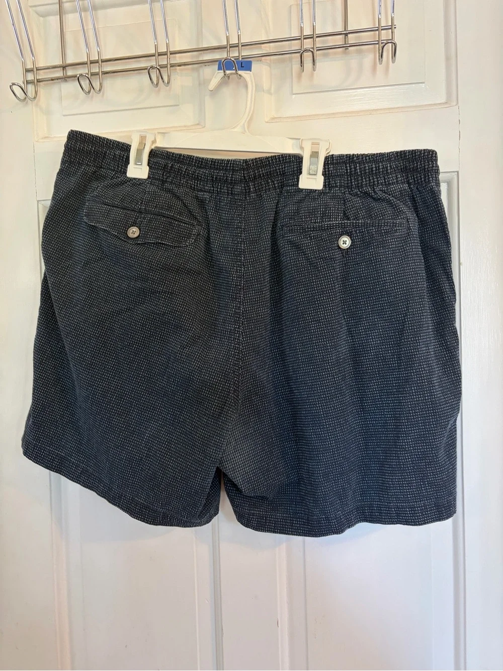 Polo by Ralph Lauren XL Navy Textured Men’s Elastic Drawstring Shorts